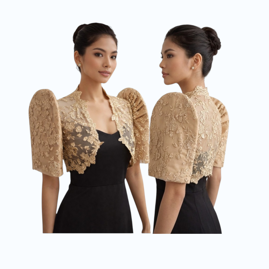 Filipiniana Bolero crop top Premium spanish lace fabric high Quality-BOLERO ONLY
