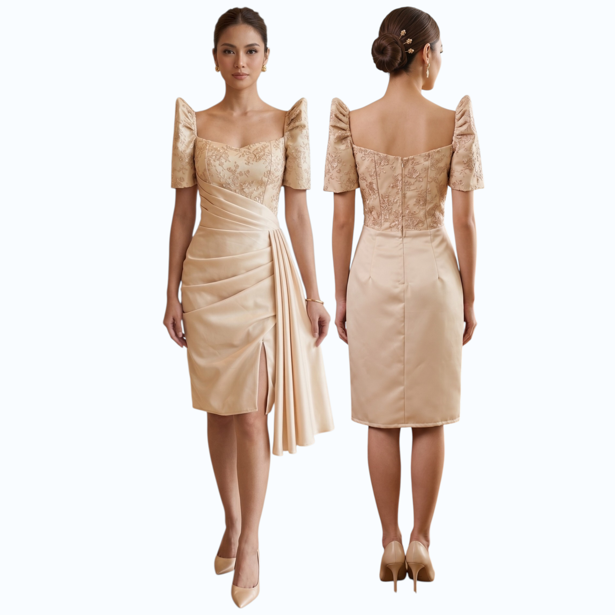 Filipiniana Mini dress spanish lace top premiun quality