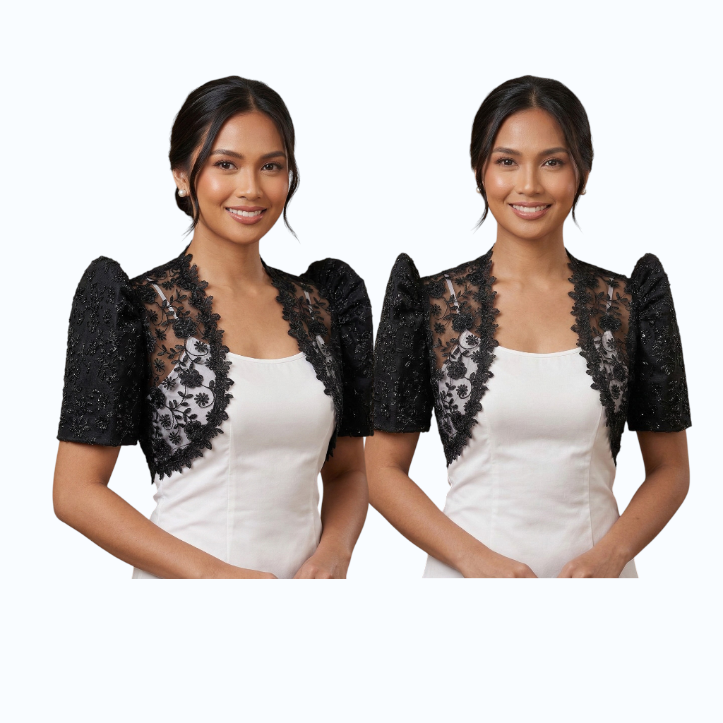 Premium Filipiniana Bolero Made of spanish lace fabric simple and elegant-BOLERO ONLY