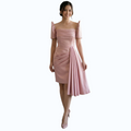 Premium Filipiniana Pencil Mini Dress made of premium Duchess satin fabric Detachable filipiniana