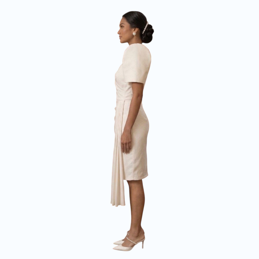 Filipiniana Modern Midi Dress simple design fashionable Premium Quality