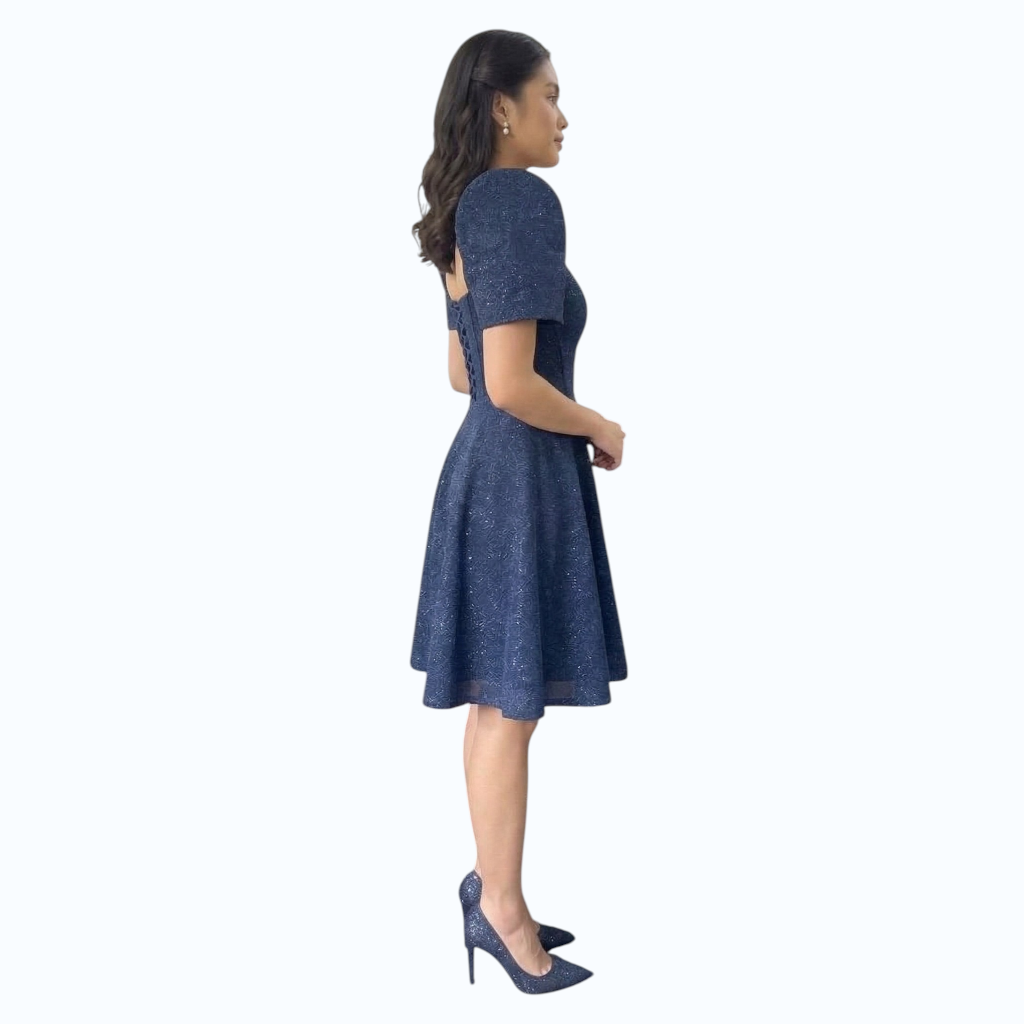 Filipiniana midi Dress baloon style candy crush fabric Premium Quality