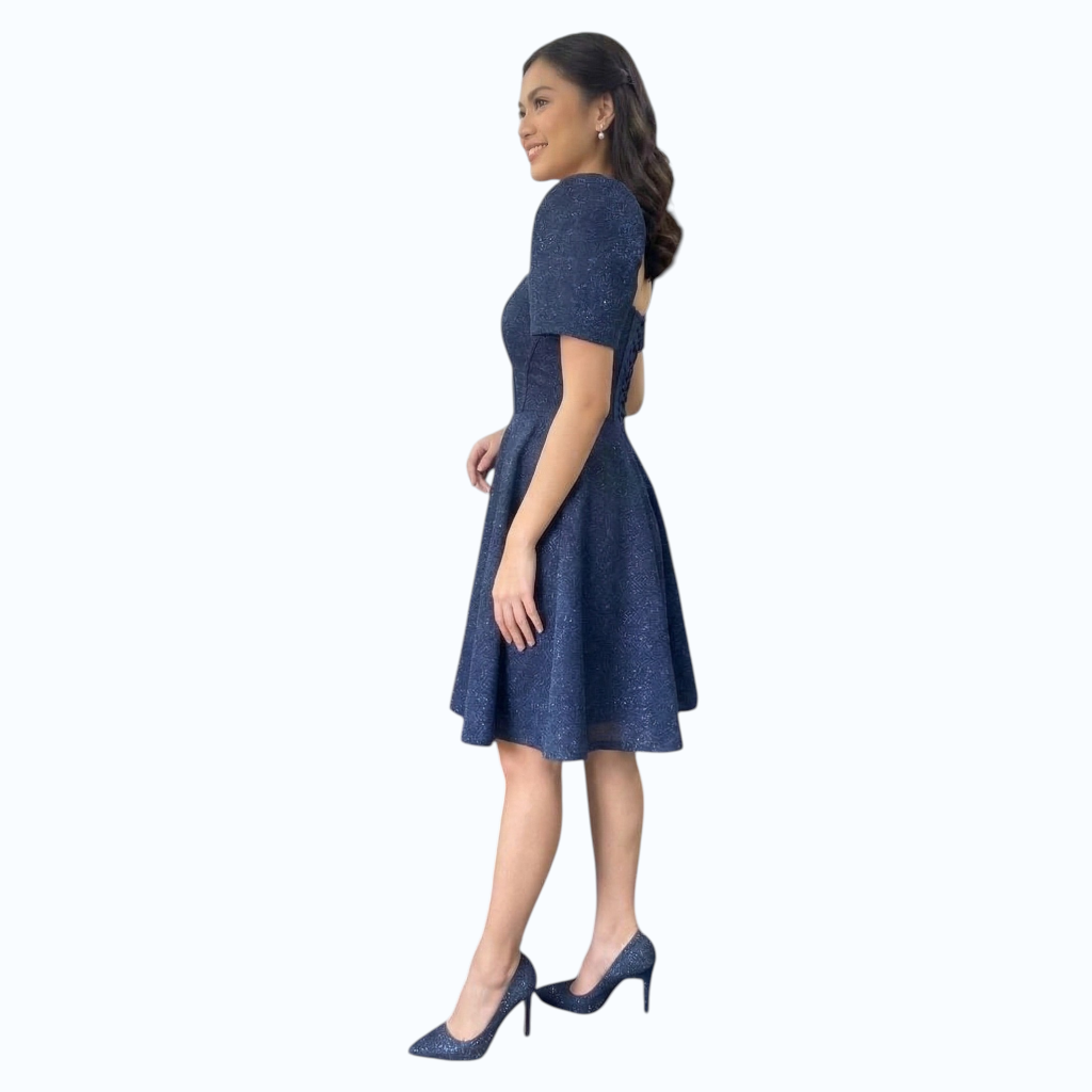 Filipiniana midi Dress baloon style candy crush fabric Premium Quality