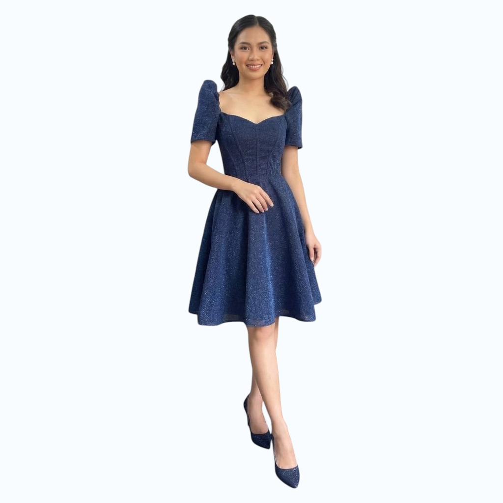 Filipiniana midi Dress baloon style candy crush fabric Premium Quality