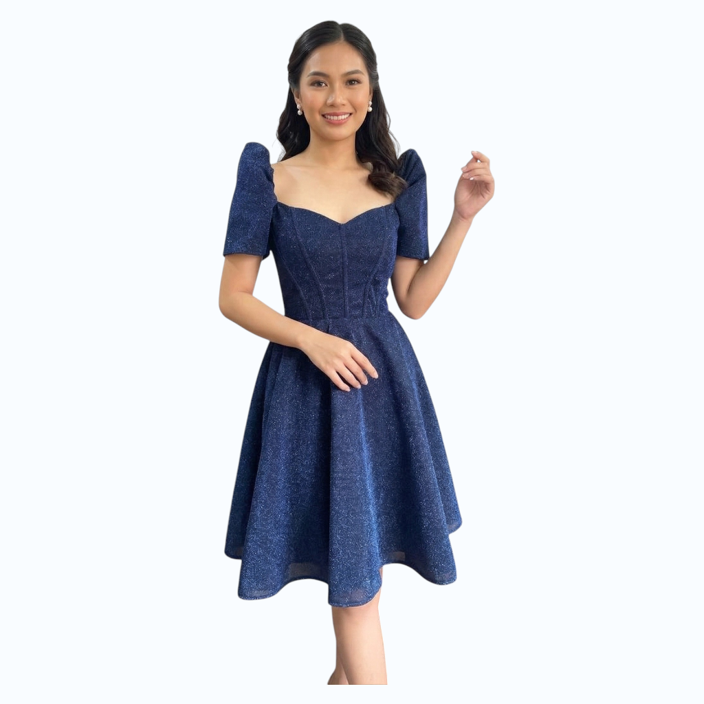 Filipiniana midi Dress baloon style candy crush fabric Premium Quality