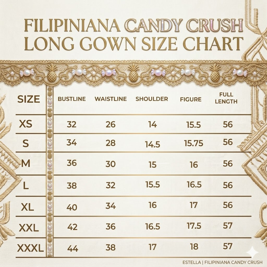Filipiniana Long gown candy crush fabric simple and elegant design