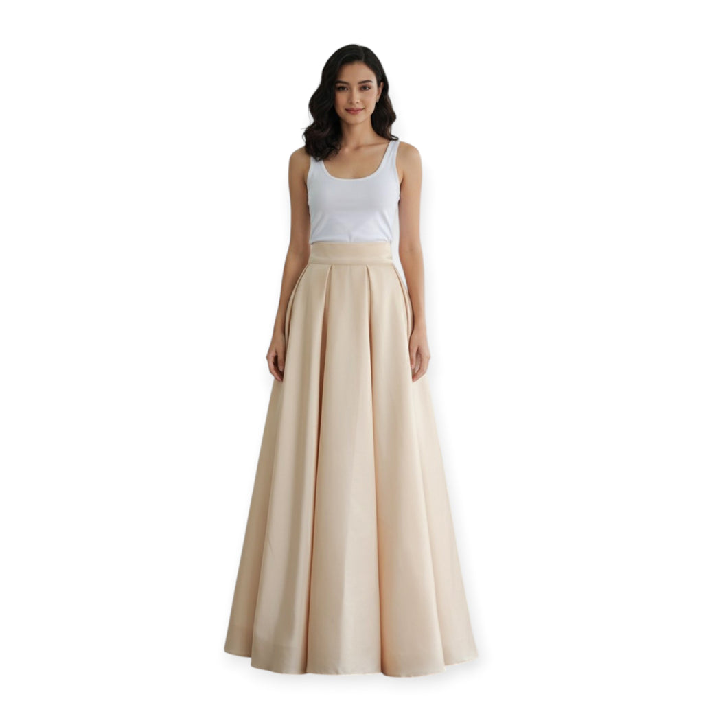 Modern Traditional Long gown Skirt Premium Heavy Satin Fabric