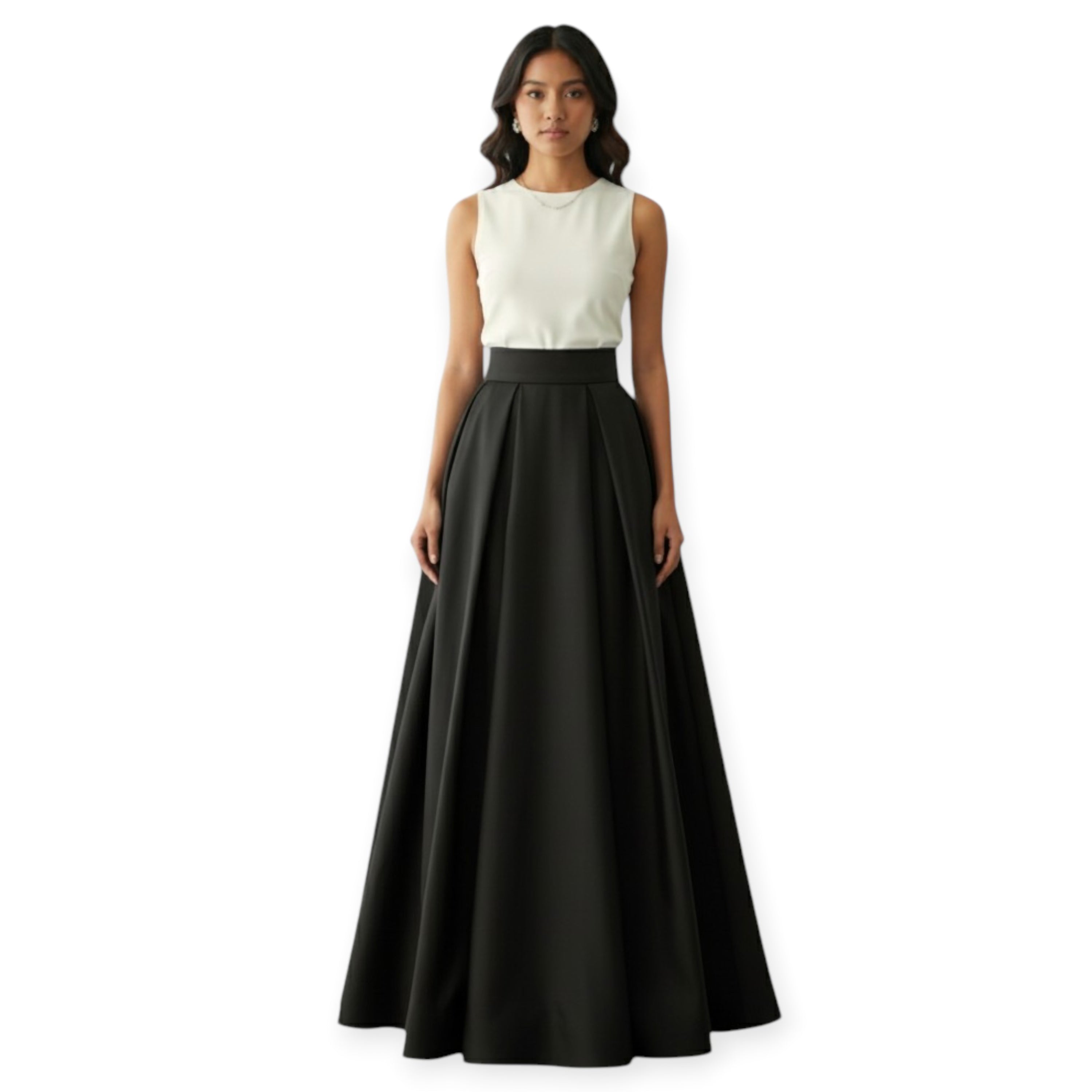 Modern Traditional Long gown Skirt Premium Heavy Satin Fabric