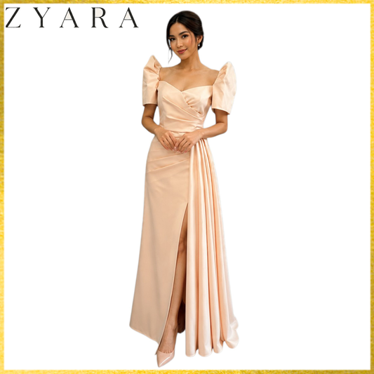 Filipiniana Long gown premium Duchess fabric simple and elegant design